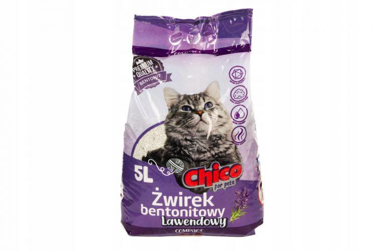 CHICO wirek bentonitowy Compact LAWENDOWY - 5 l (3856)